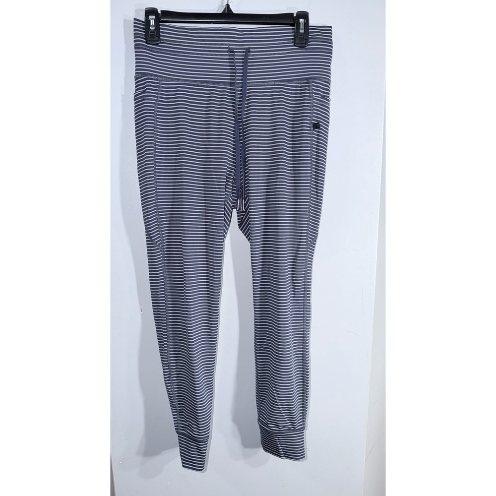 Halara high waisted drawstring striped yoga leggings  pockets steel stripe Large